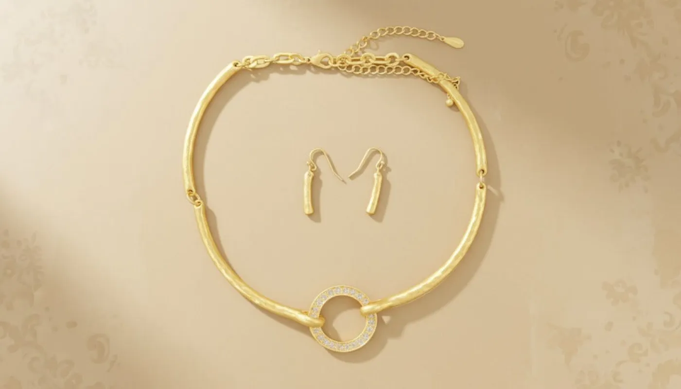 Halo Harmony Gold Set Necklace sold by Charming Charlie
