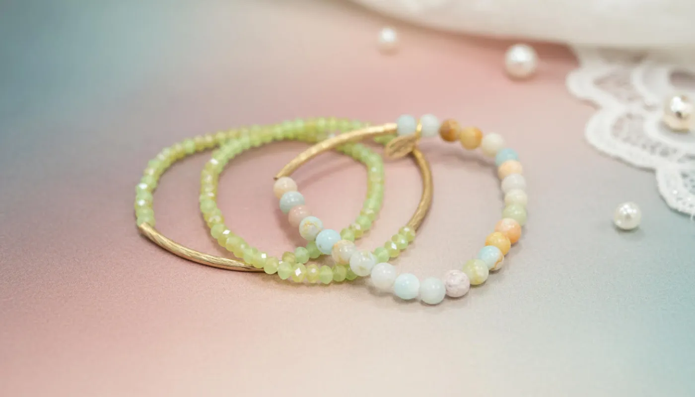 Pastel Beaded Bracelet Trio sold by Charming Charlie