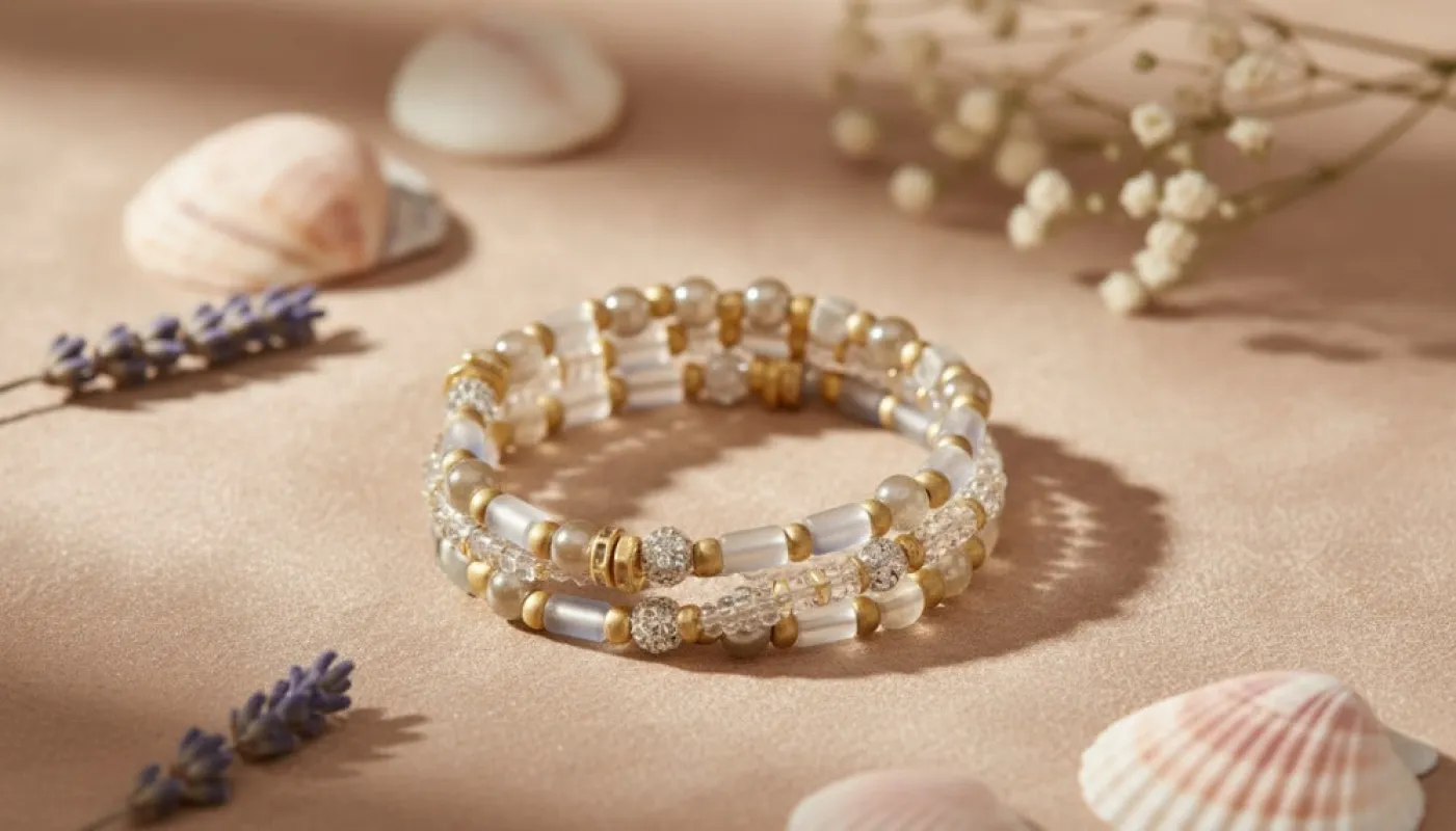 Beaded Bracelet with Gold Accents sold by Charming Charlie