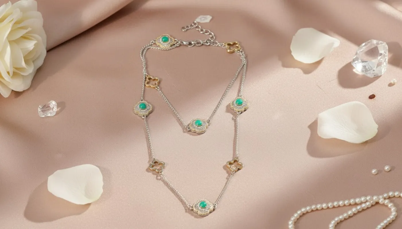 Double Layered Turquoise Necklace sold by Charming Charlie