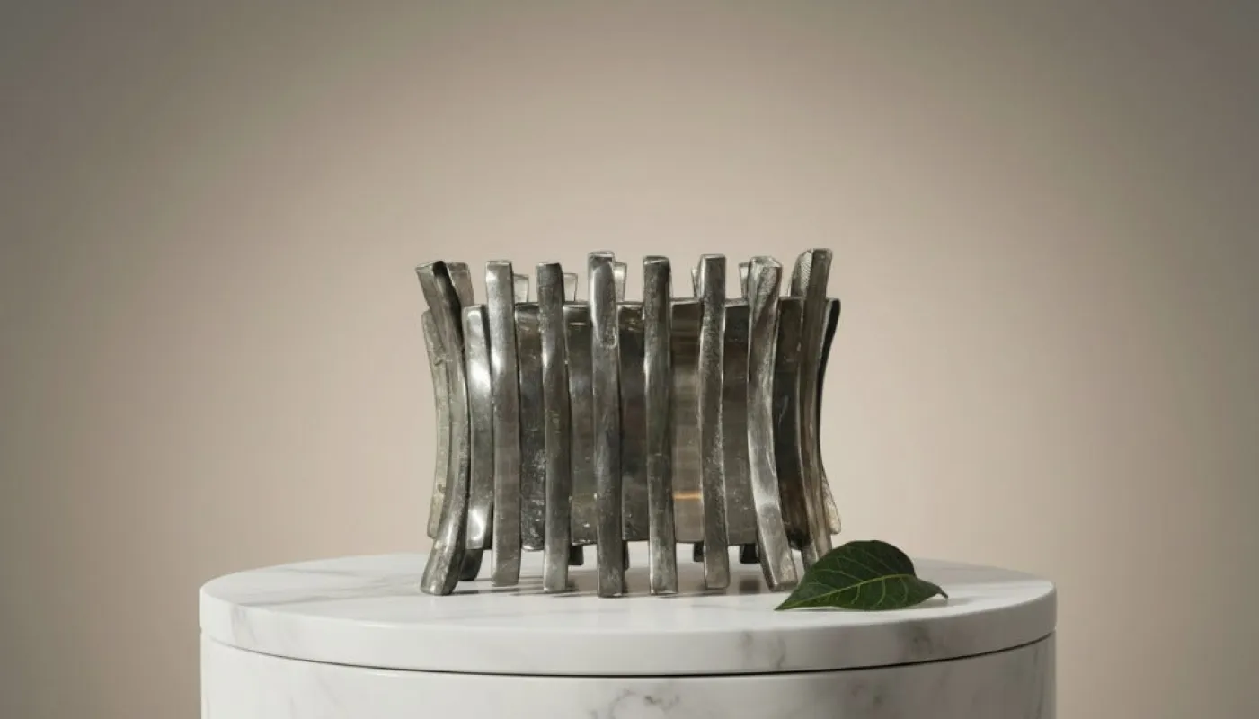 Metallic Sculpted Cuff Bracelet sold by Charming Charlie