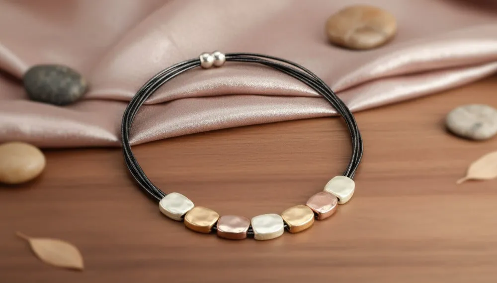 Metallic Mosaic Necklace sold by Charming Charlie