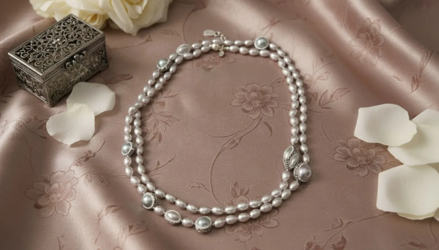 Vintage Double Strand Pearl Necklace sold by Charming Charlie