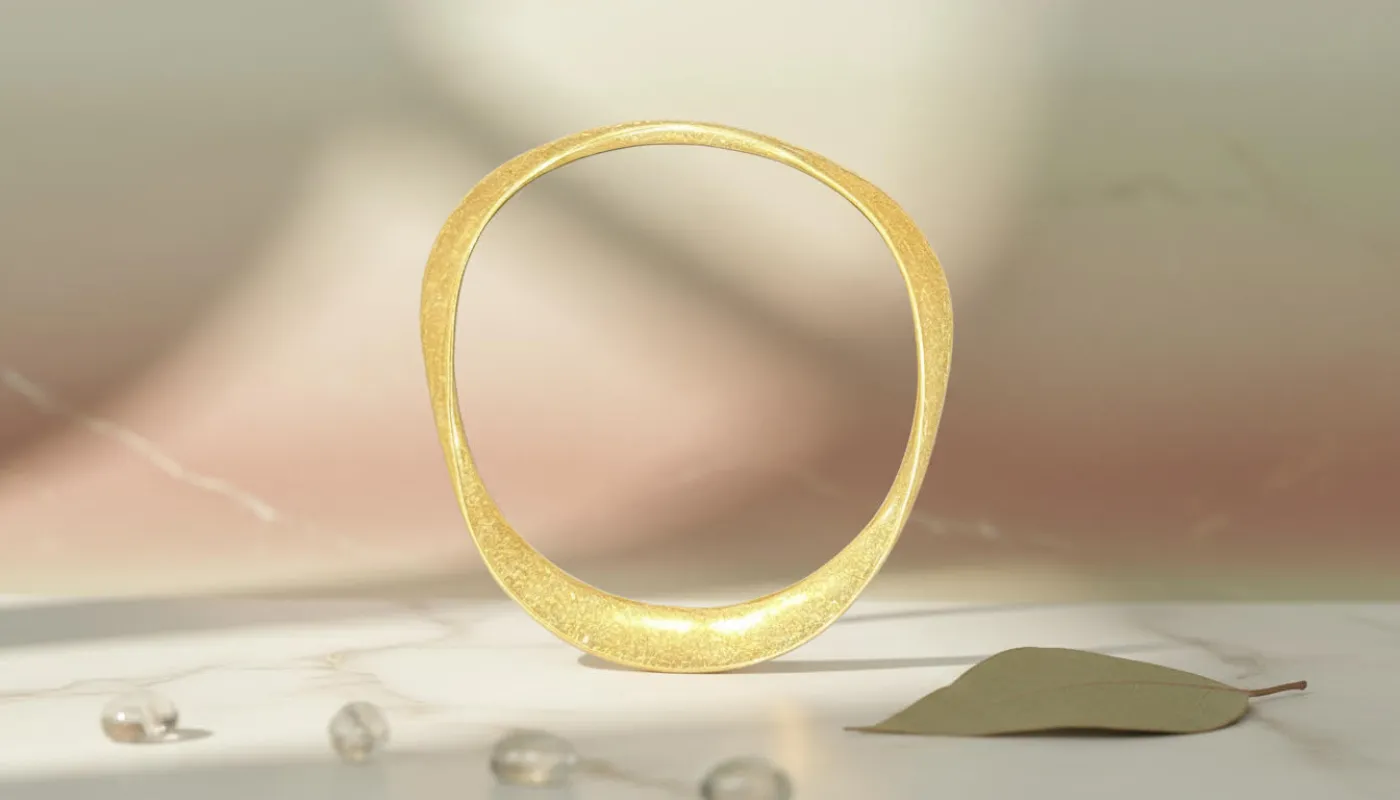 Gold Cylinder Bracelet sold by Charming Charlie