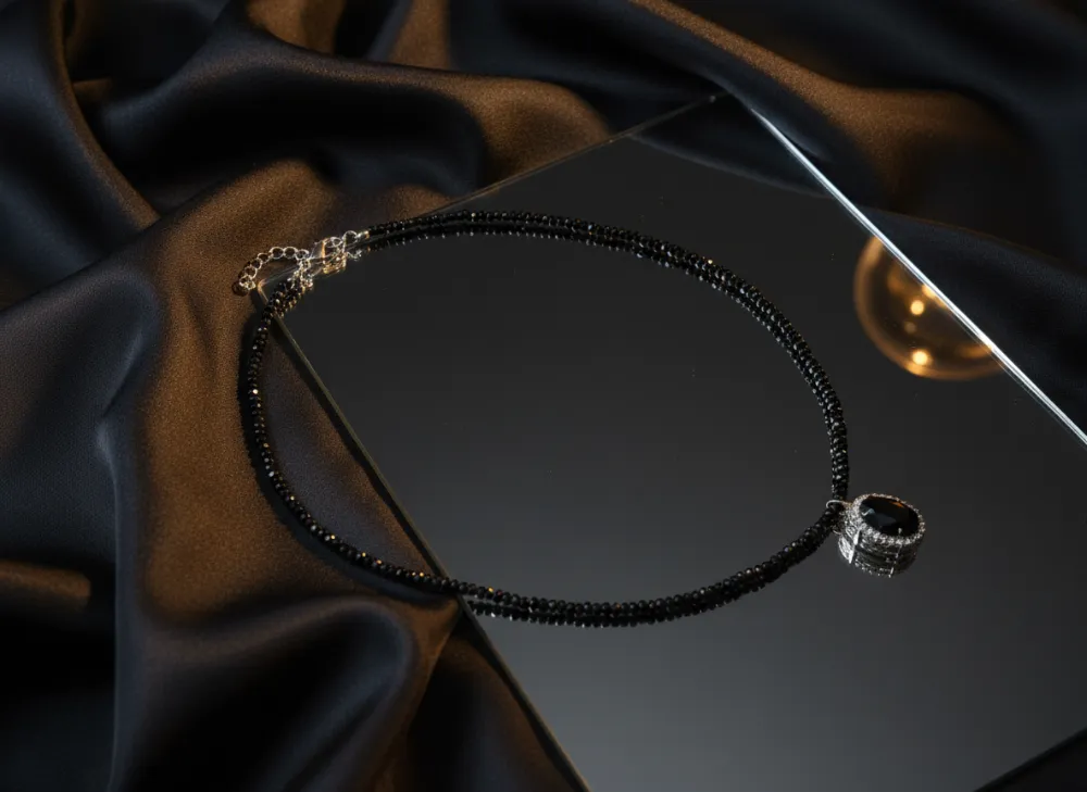 Black Royale Stone Necklace sold by Charming Charlie