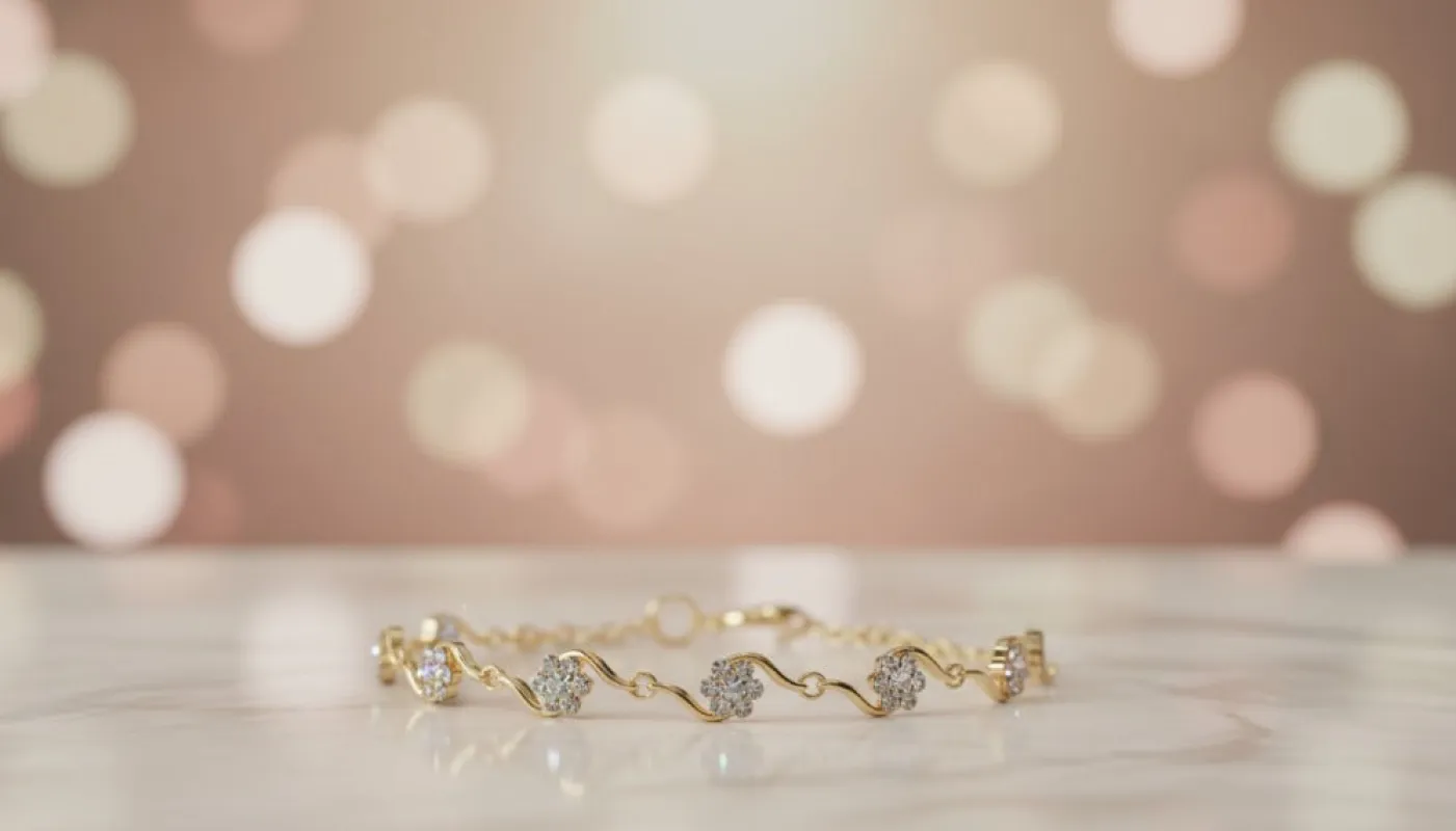 Gold Floral Bracelet sold by Charming Charlie