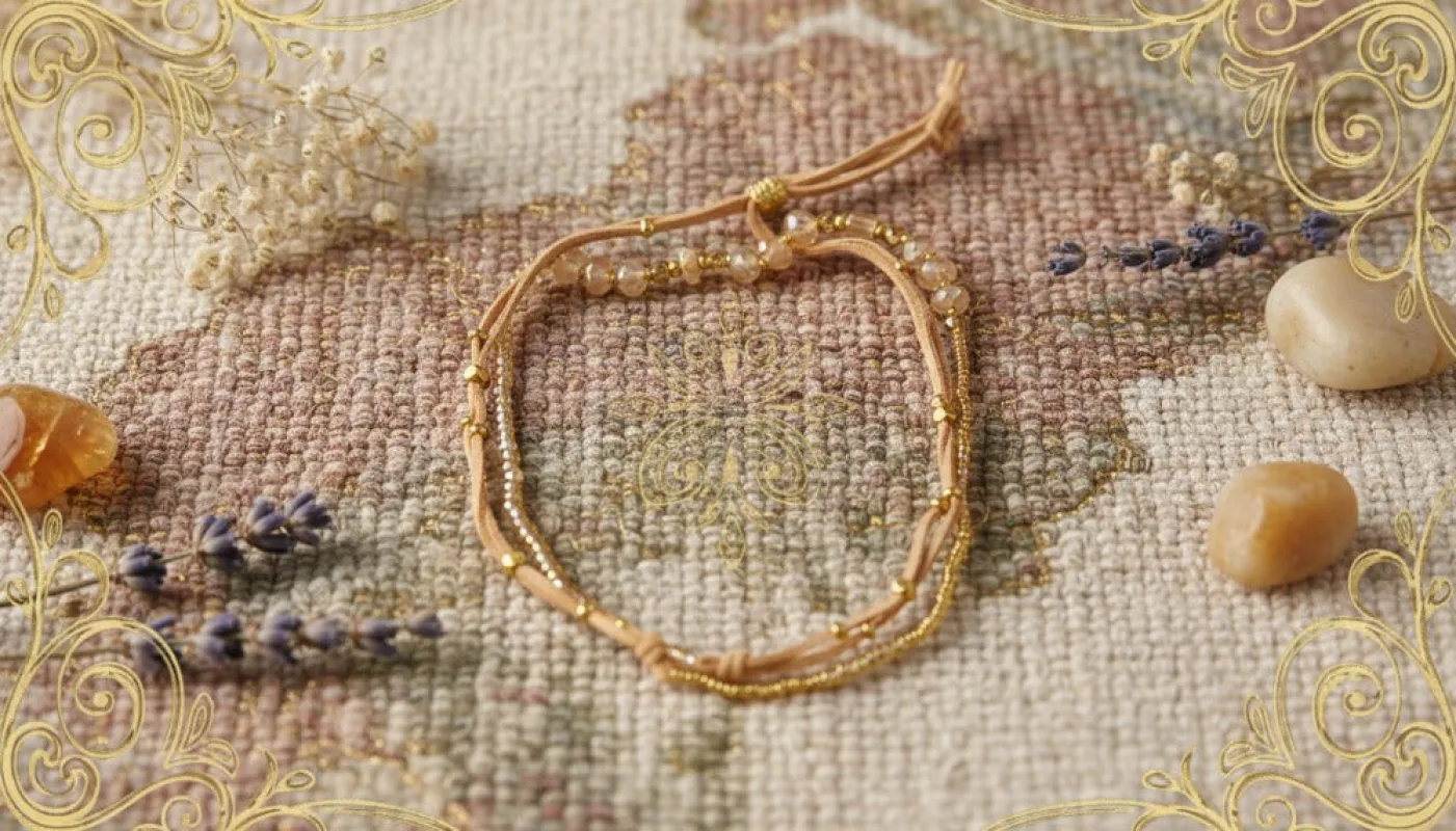 Beaded Leather Necklace sold by Charming Charlie