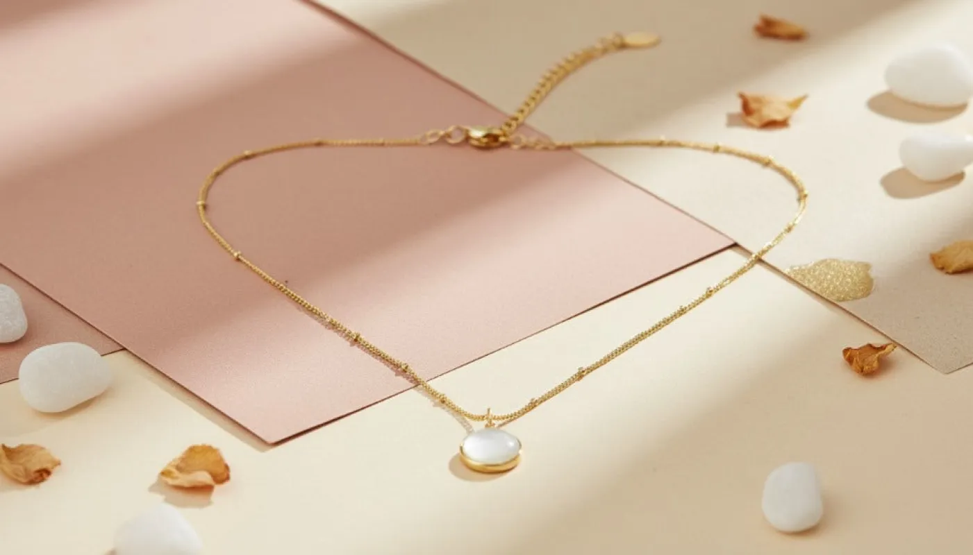 Gold Plated Moonlit Necklace sold by Charming Charlie