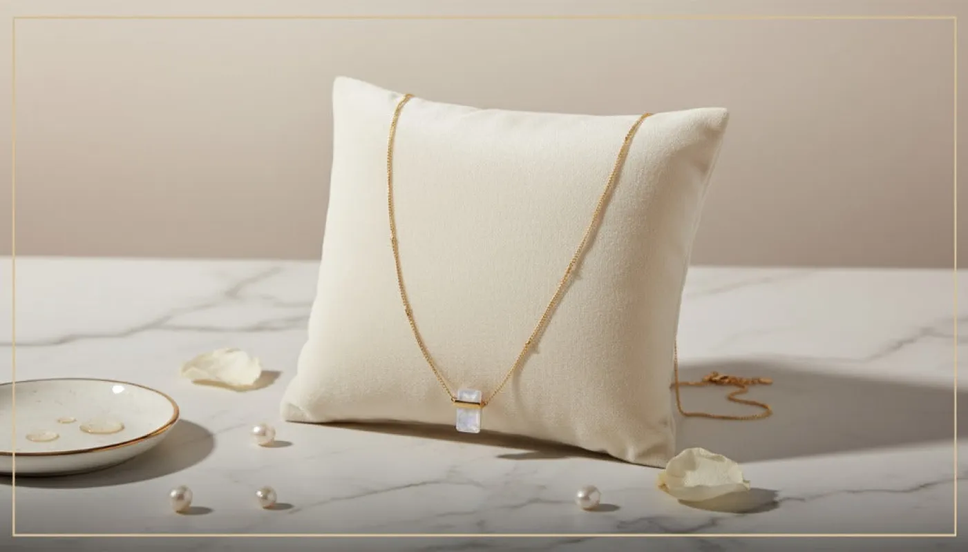 Gold White Rectangle Pendant Necklace sold by Charming Charlie