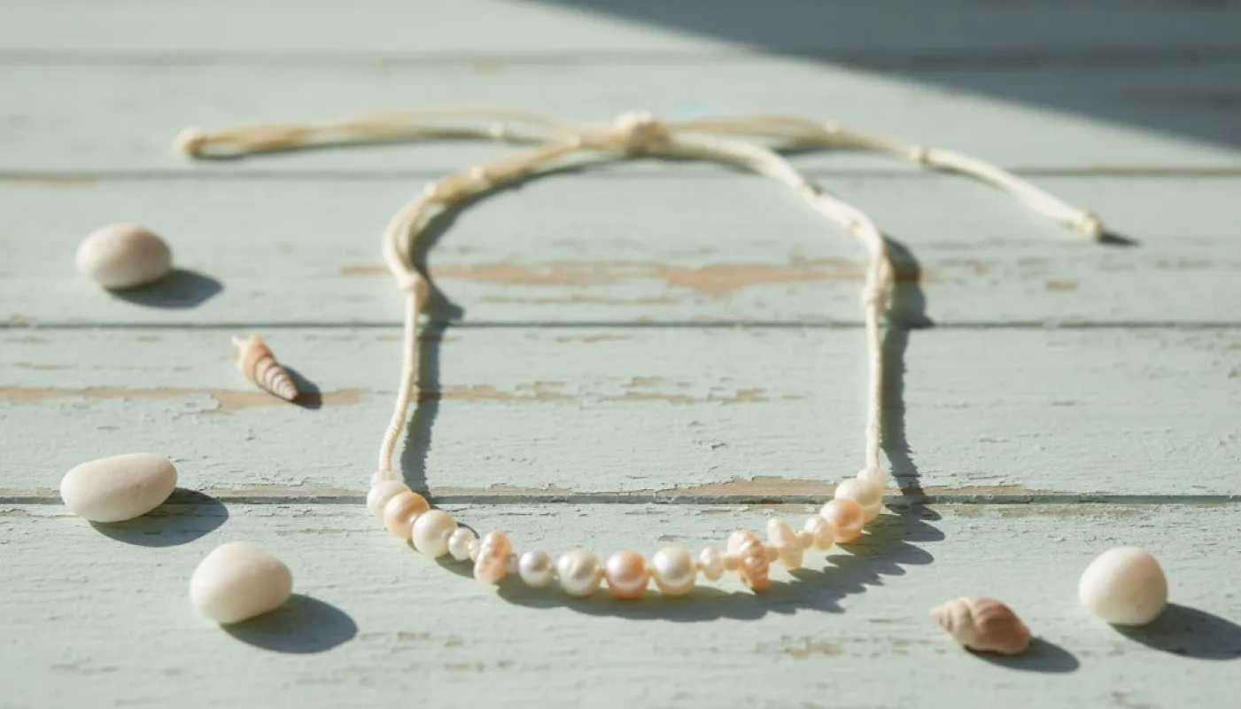 Coastal Pearl Necklace sold by Charming Charlie