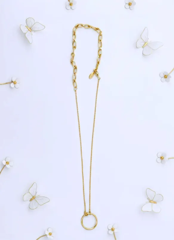 Dainty Gold Loop Necklace sold by Charming Charlie