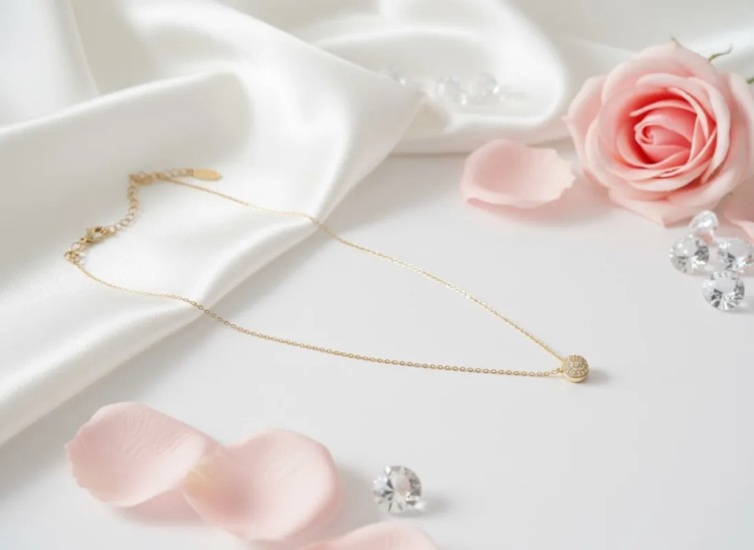 18k Gold-Plated and Blush Necklace sold by Charming Charlie