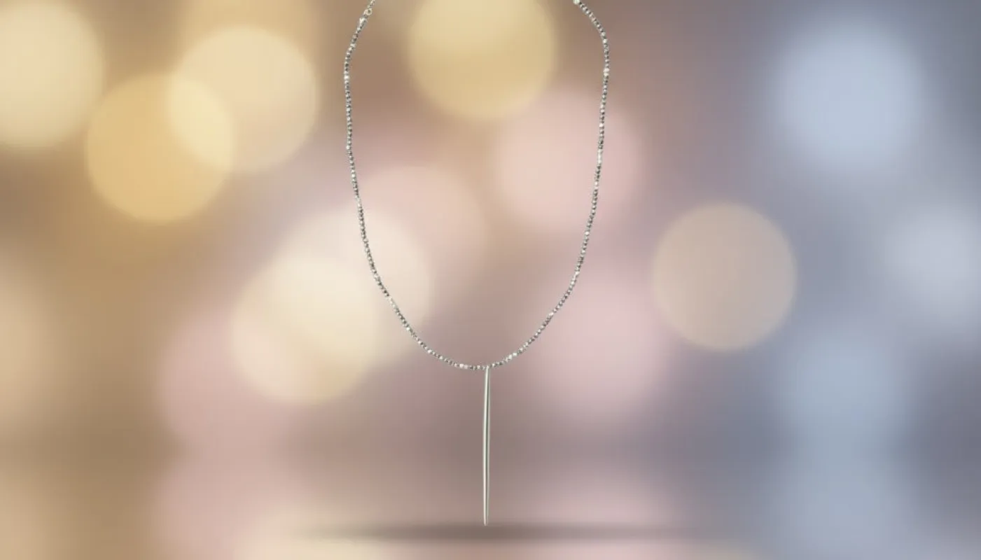 Sleek Silver Thread Necklace sold by Charming Charlie