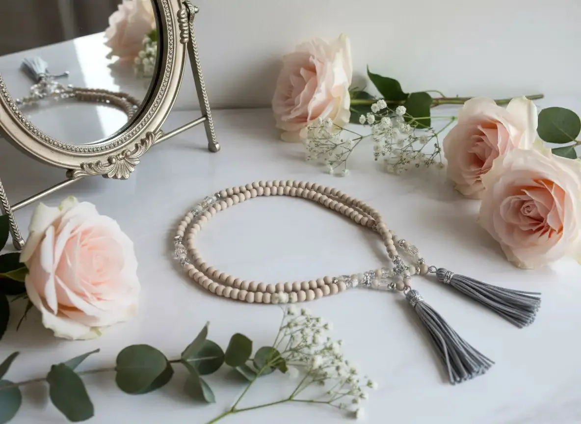 Ivory Romance Beaded Necklace sold by Charming Charlie