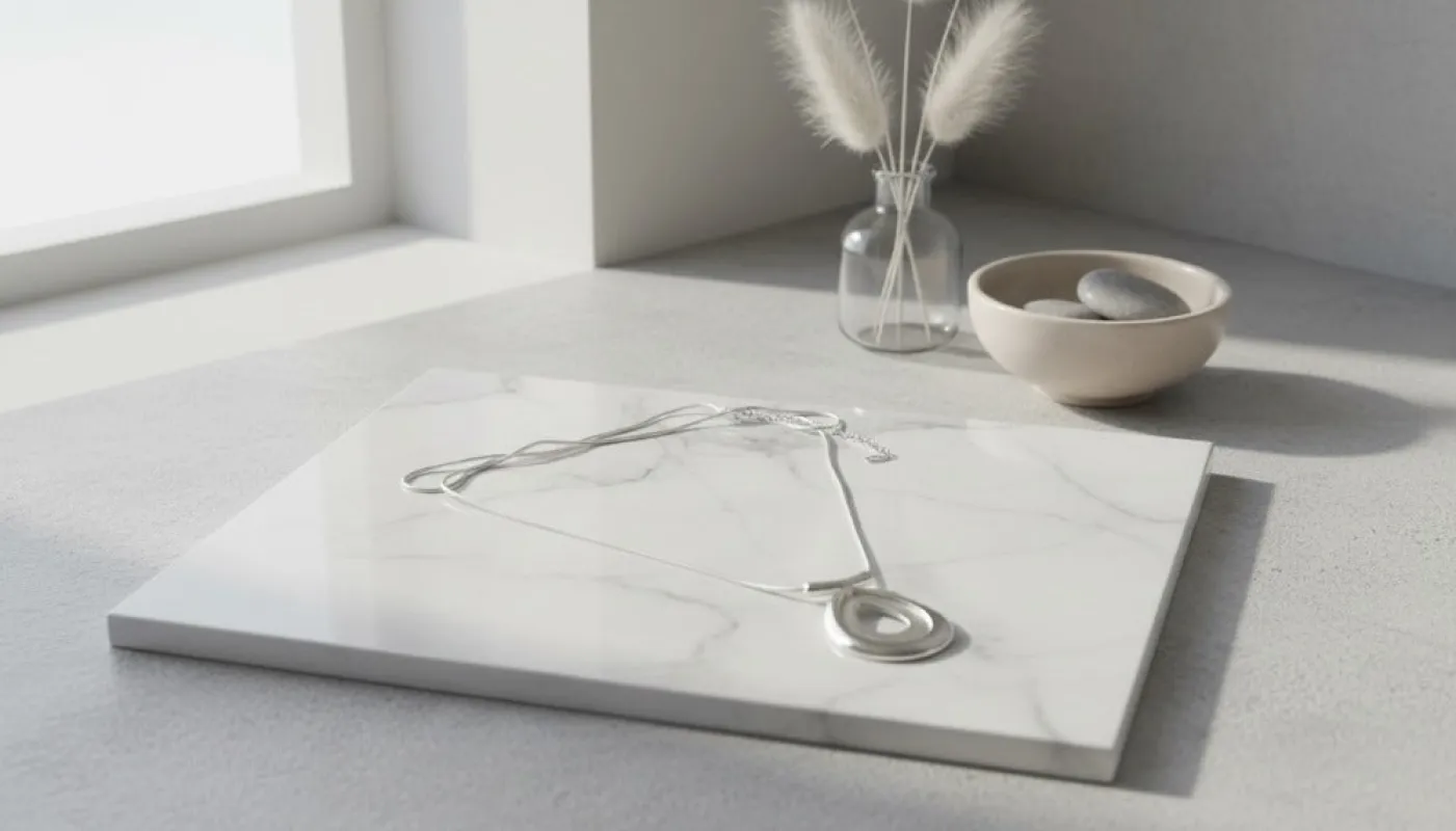 Silver Loop Serenity Necklace sold by Charming Charlie