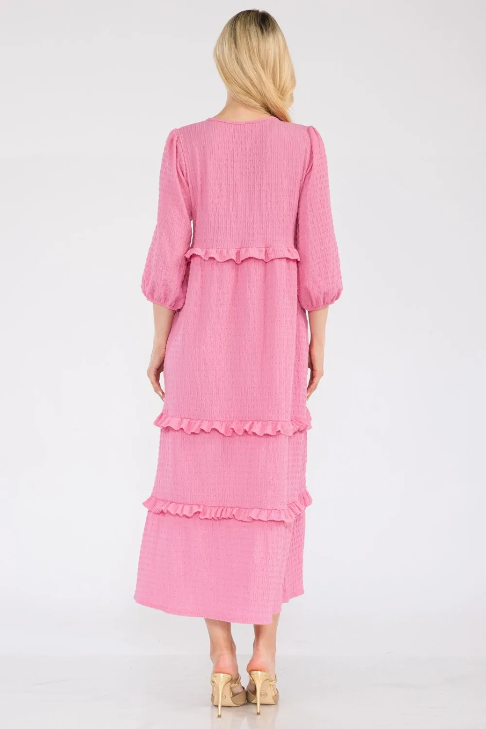 Celeste Full Size Tiered-Ruffle Midi Dress sold by Charming Charlie product image thumbnail 2