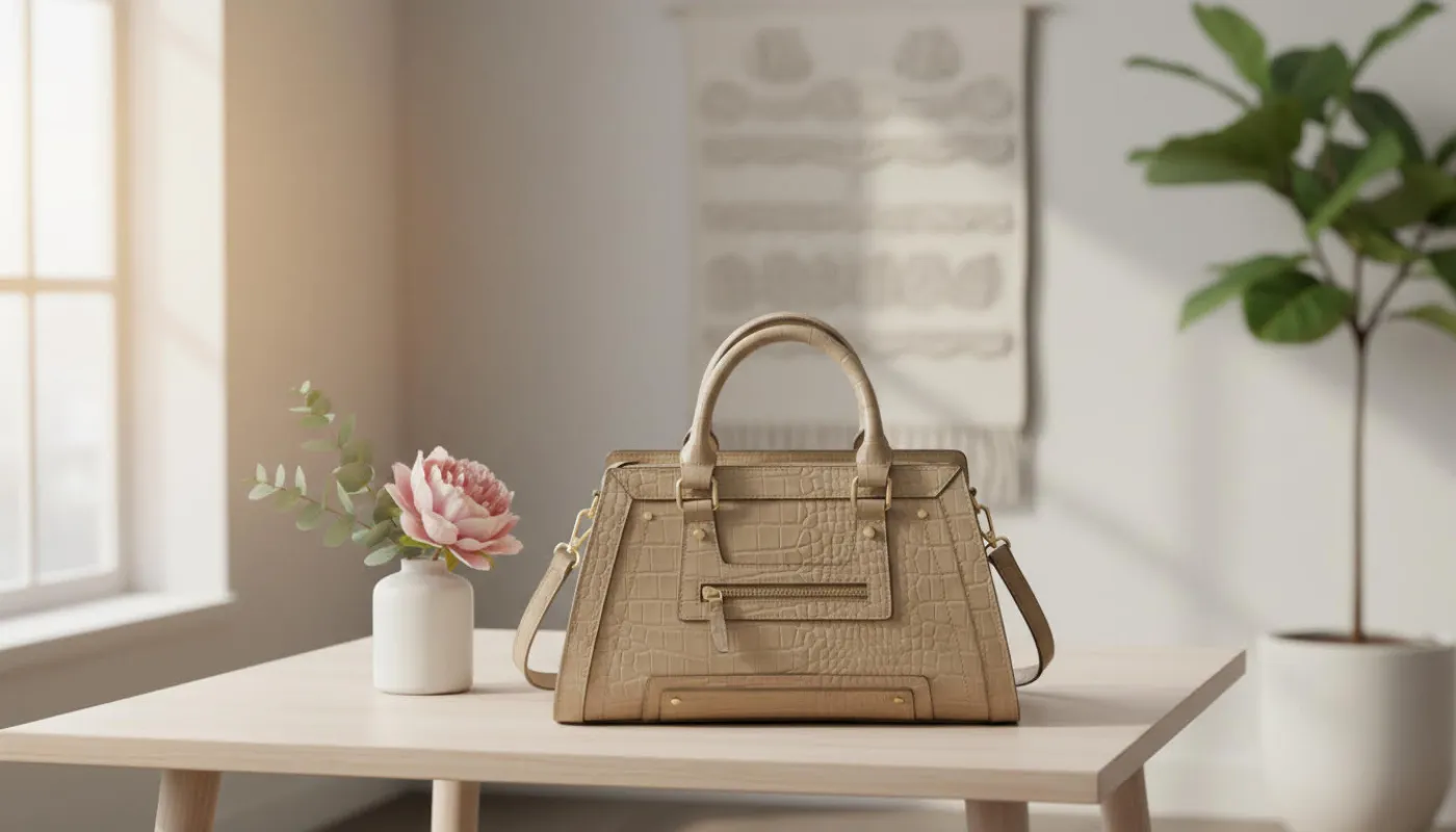 Beige Structured Tote Bag sold by Charming Charlie