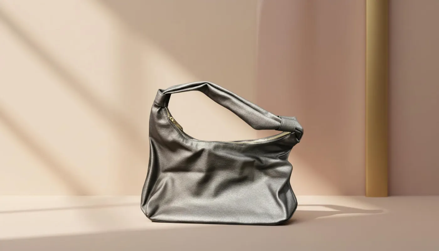 Sleek Metallic Hobo-Style Handbag sold by Charming Charlie