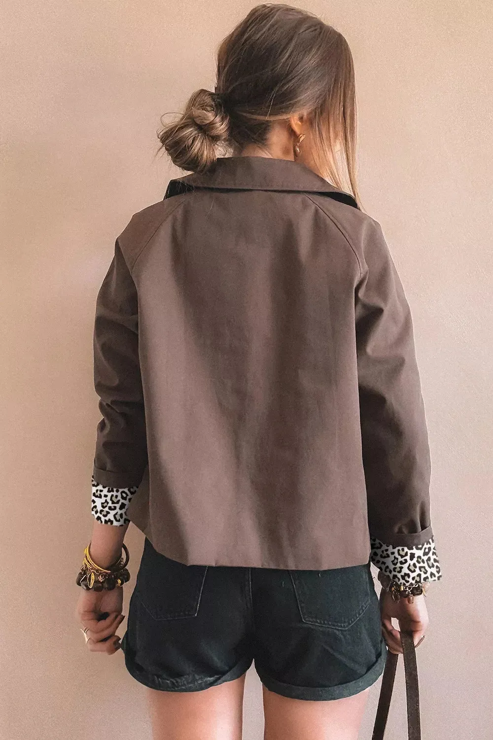 Button Up Raglan Sleeve Shacket sold by Charming Charlie product image thumbnail 2