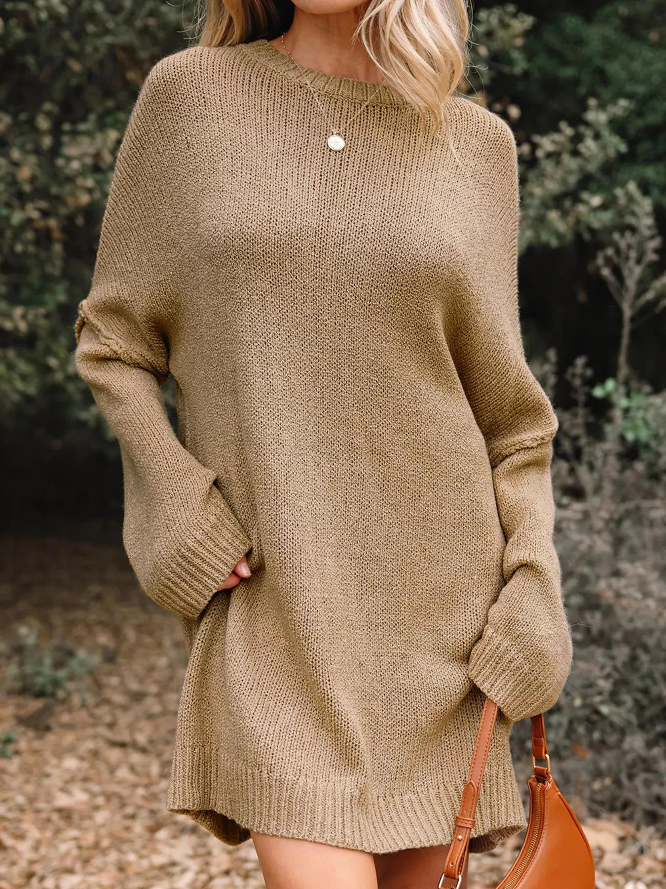 Oversize Drop Shoulder Slouchy Sweater Dress sold by Charming Charlie product image thumbnail 2