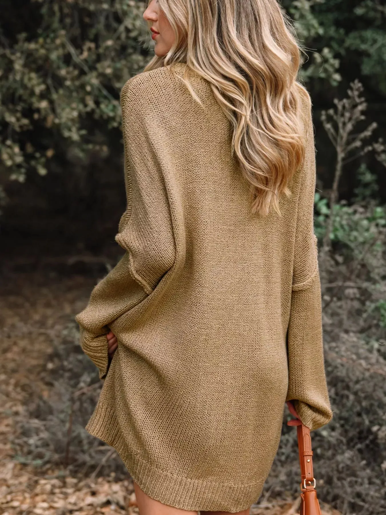 Oversize Drop Shoulder Slouchy Sweater Dress sold by Charming Charlie product image thumbnail 3