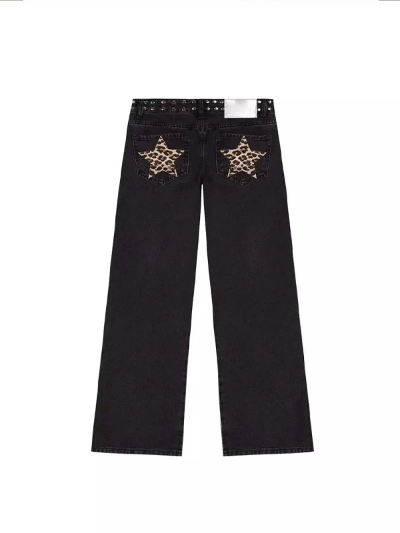 Leopard Star Patches Wide Leg Jeans sold by Charming Charlie product image thumbnail 2