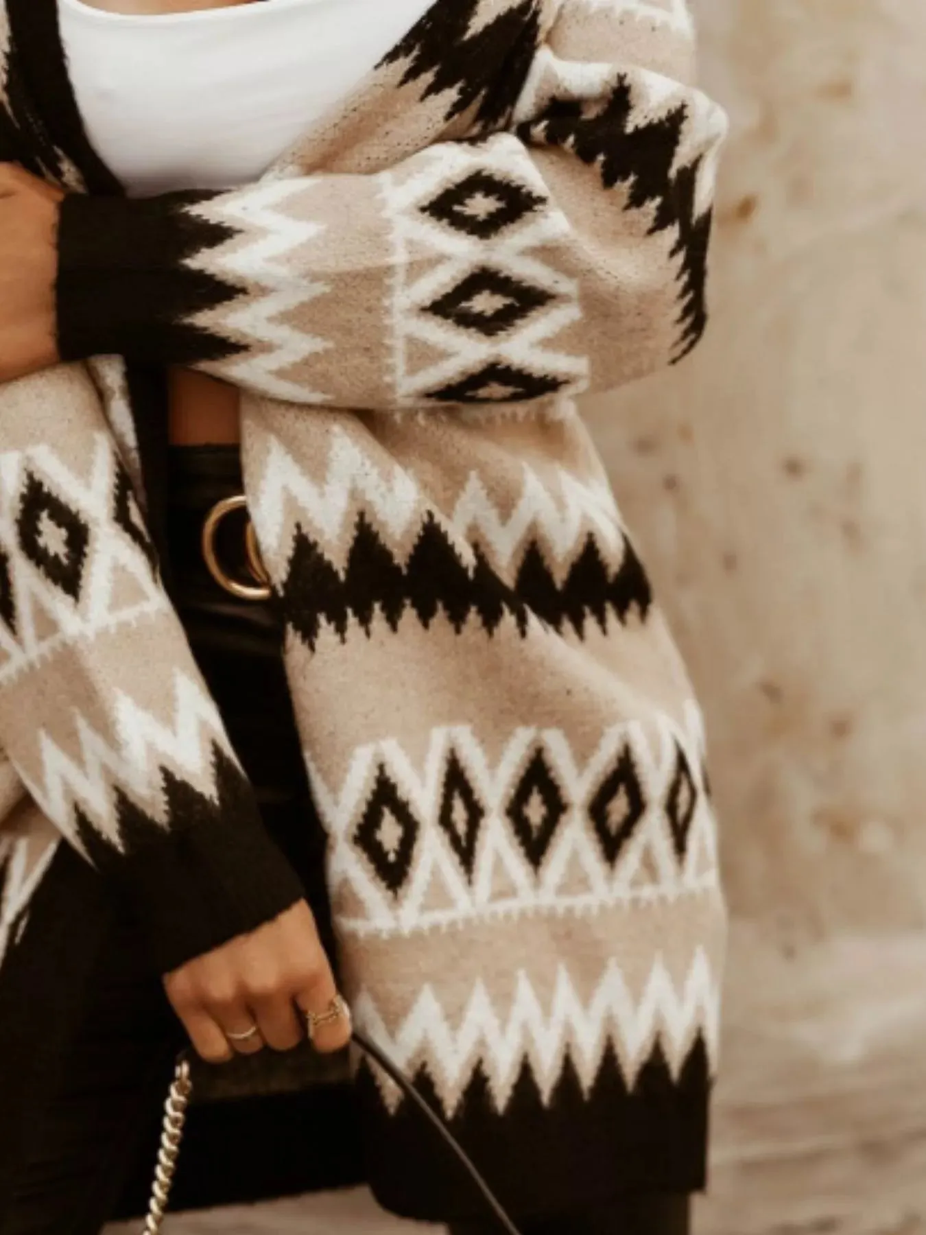 Geometric Pattern Open Front Cardigan sold by Charming Charlie product image thumbnail 5