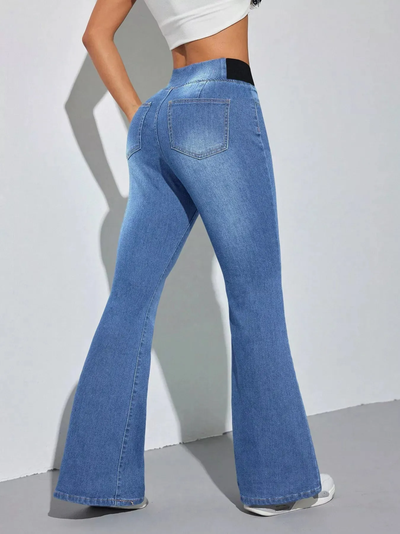 High Waist Flare Leg Jeans sold by Charming Charlie product image thumbnail 4