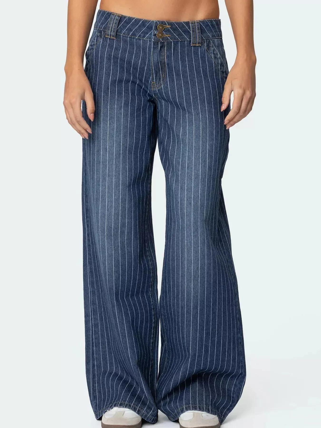 Striped Wide Leg Jeans sold by Charming Charlie