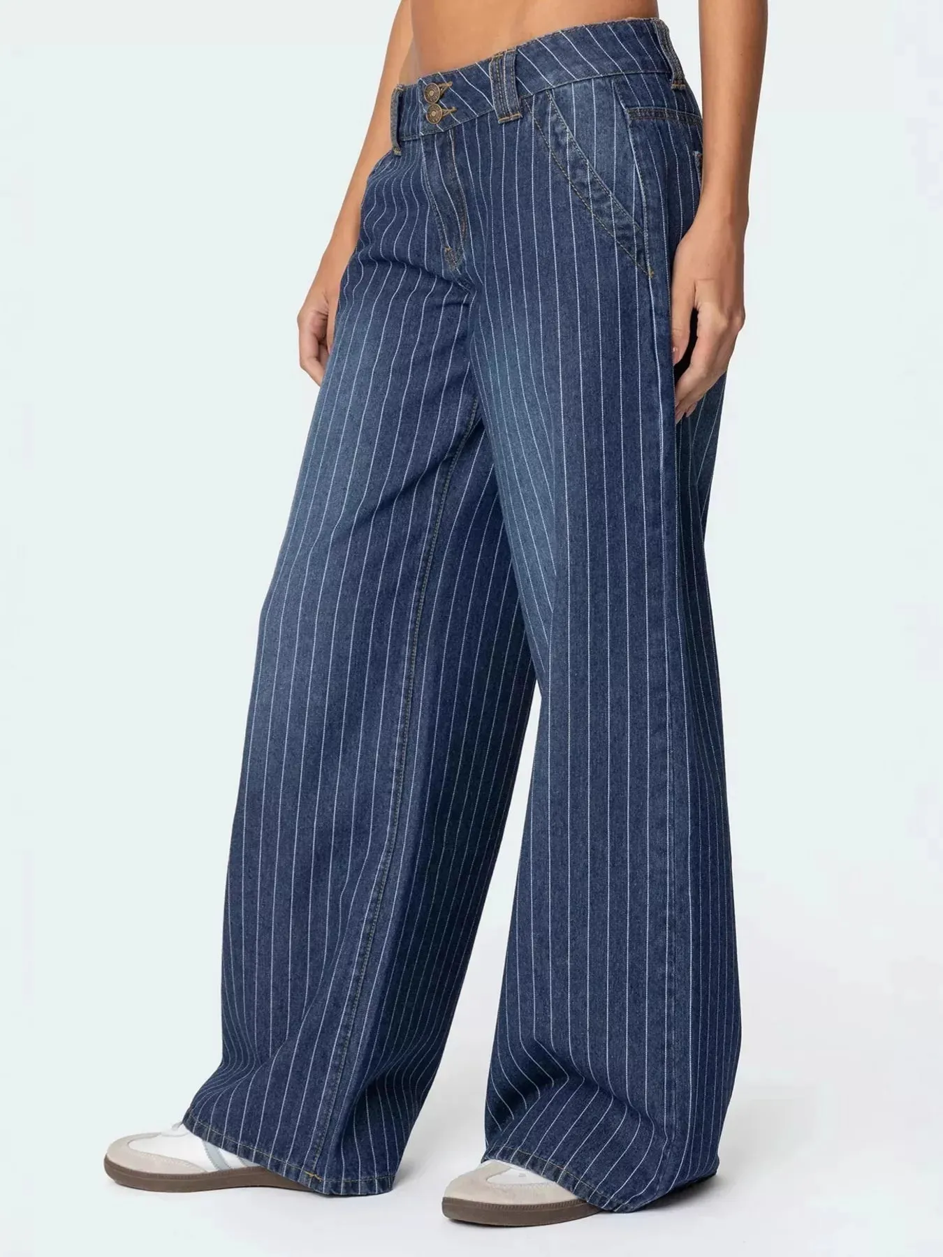 Striped Wide Leg Jeans sold by Charming Charlie product image thumbnail 2