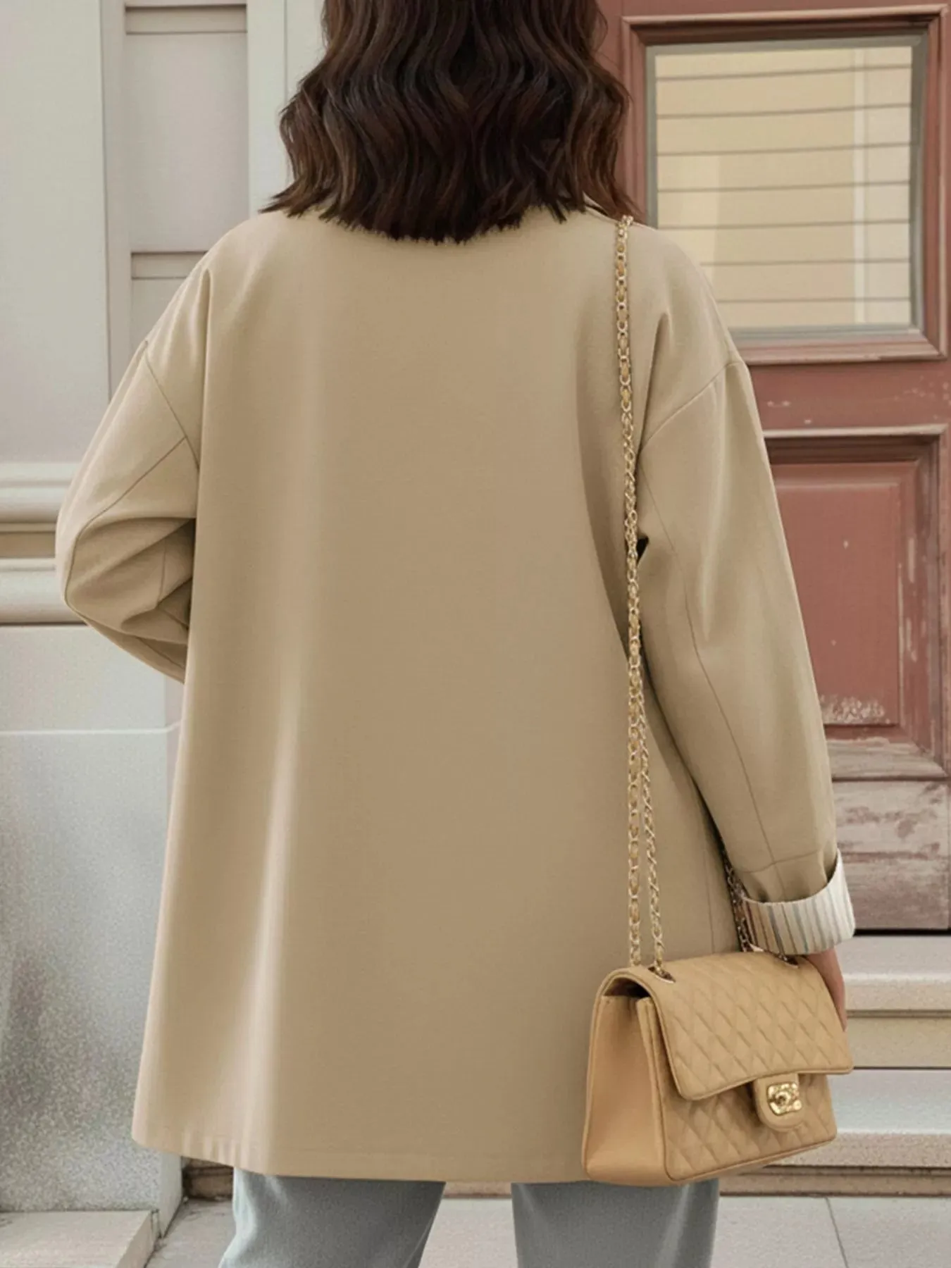 Button-Down Dropped Shoulder Outerwear sold by Charming Charlie product image thumbnail 4