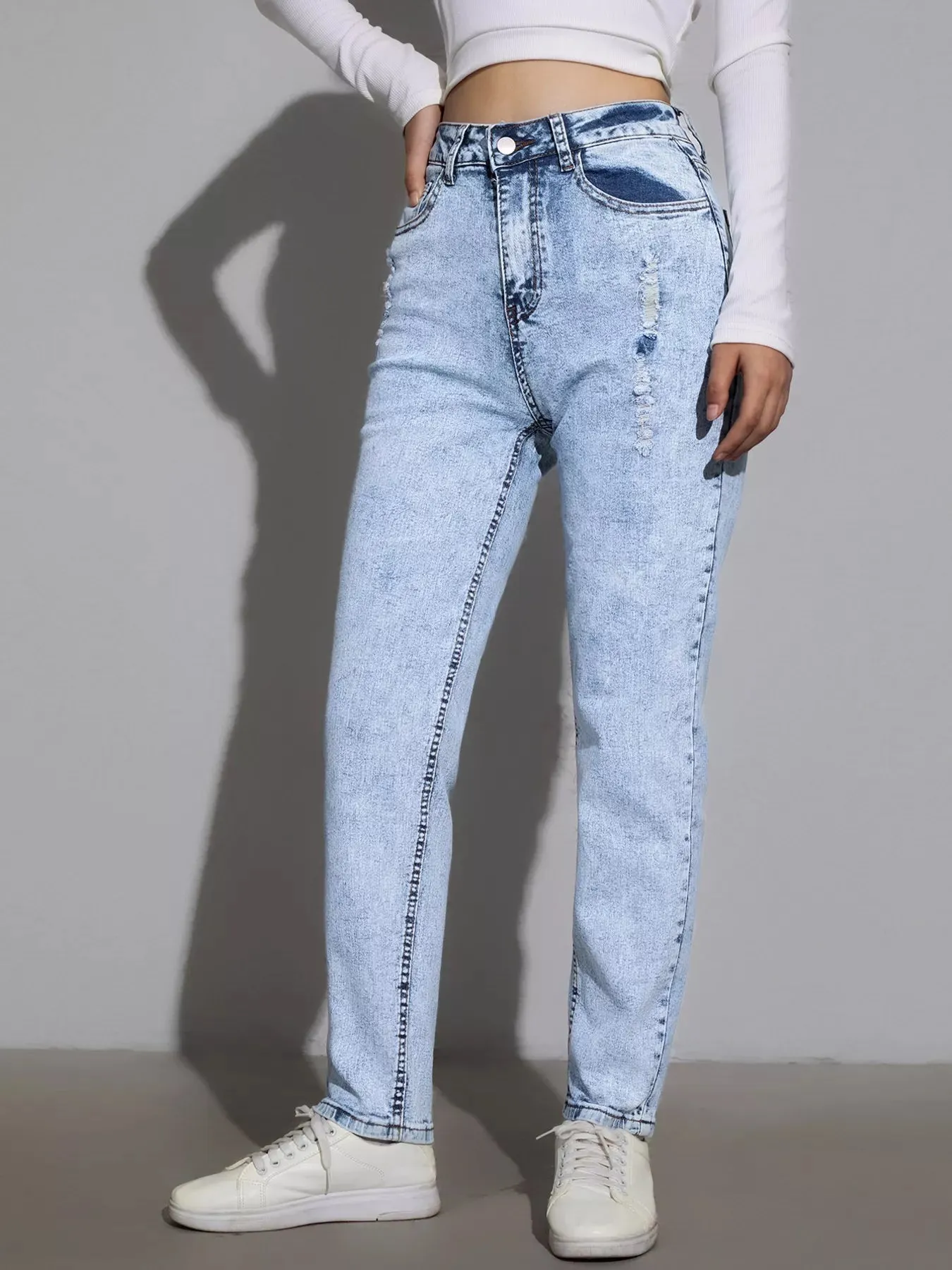 High Waist Slim Fit Jeans sold by Charming Charlie product image thumbnail 4