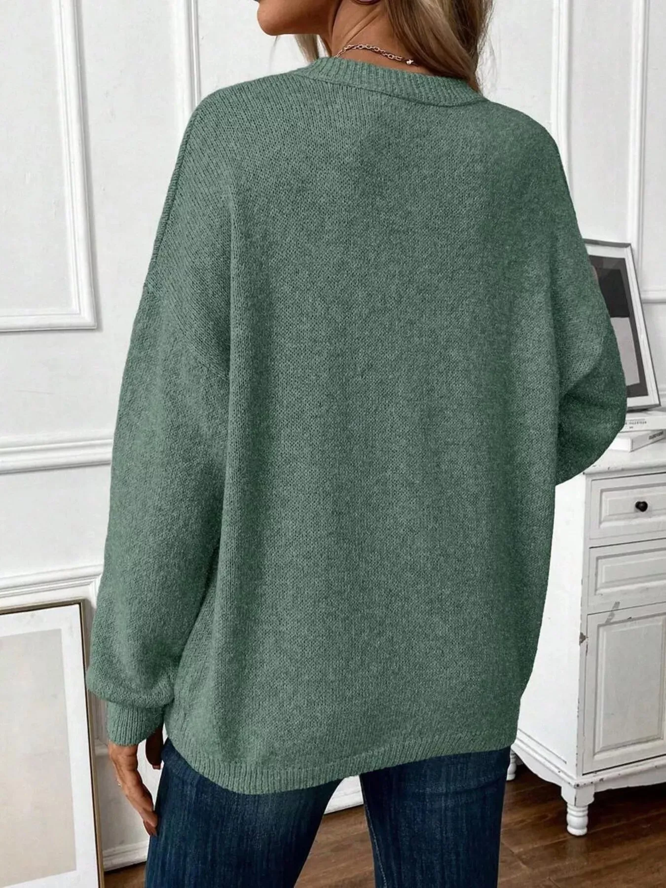 Loose-Fit Dropped Shoulder Sweater sold by Charming Charlie product image thumbnail 3