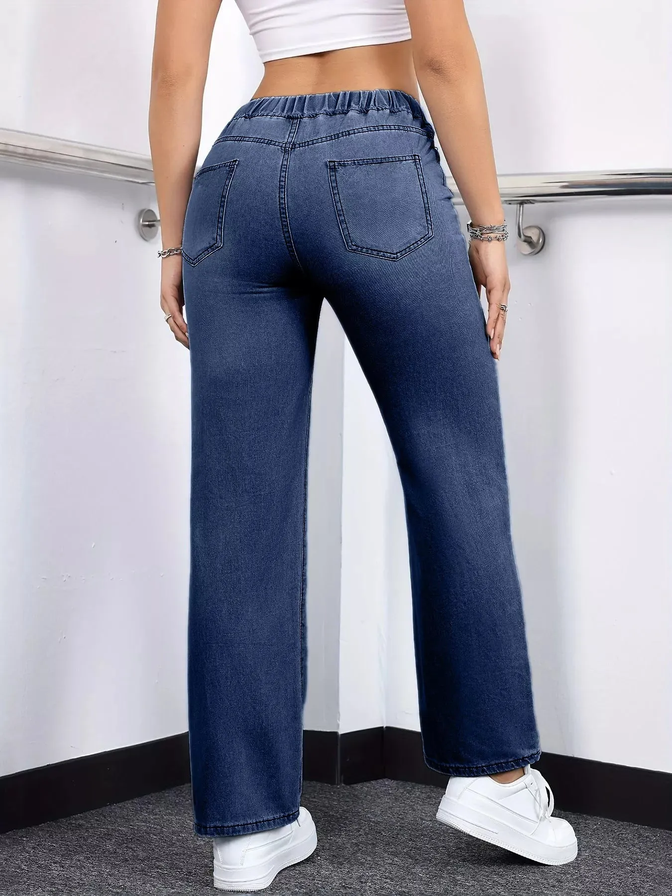 Drawstring Straight Leg Jeans sold by Charming Charlie product image thumbnail 2