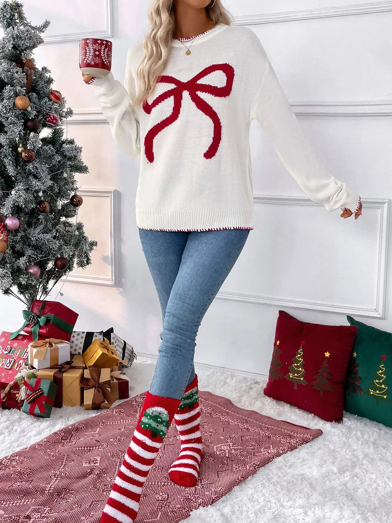 Bow Round Neck Sweater sold by Charming Charlie product image thumbnail 5