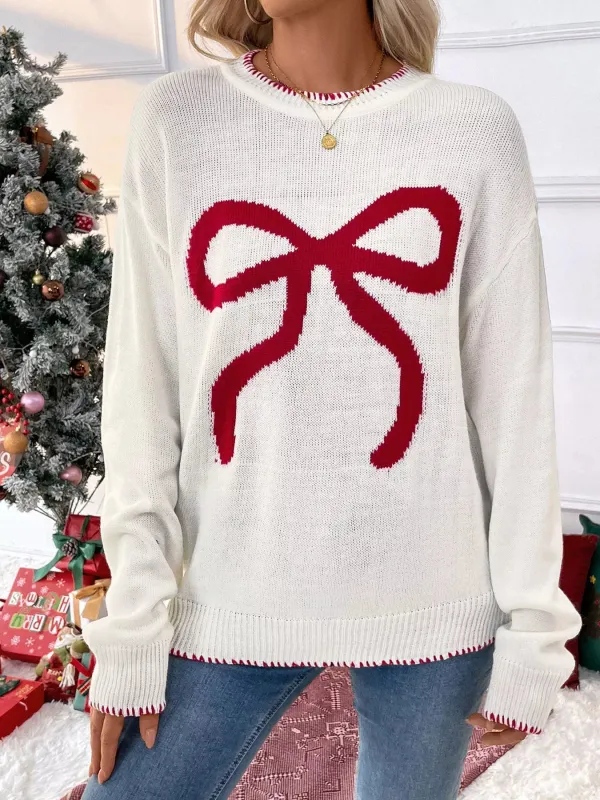 Bow Round Neck Sweater sold by Charming Charlie