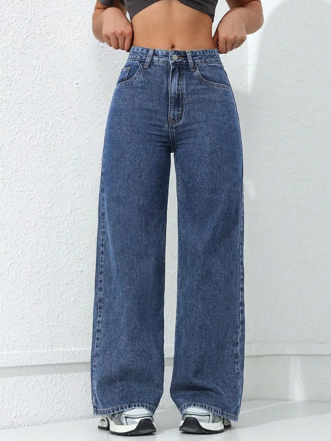 High-Waisted Wide Leg Jeans sold by Charming Charlie product image thumbnail 3