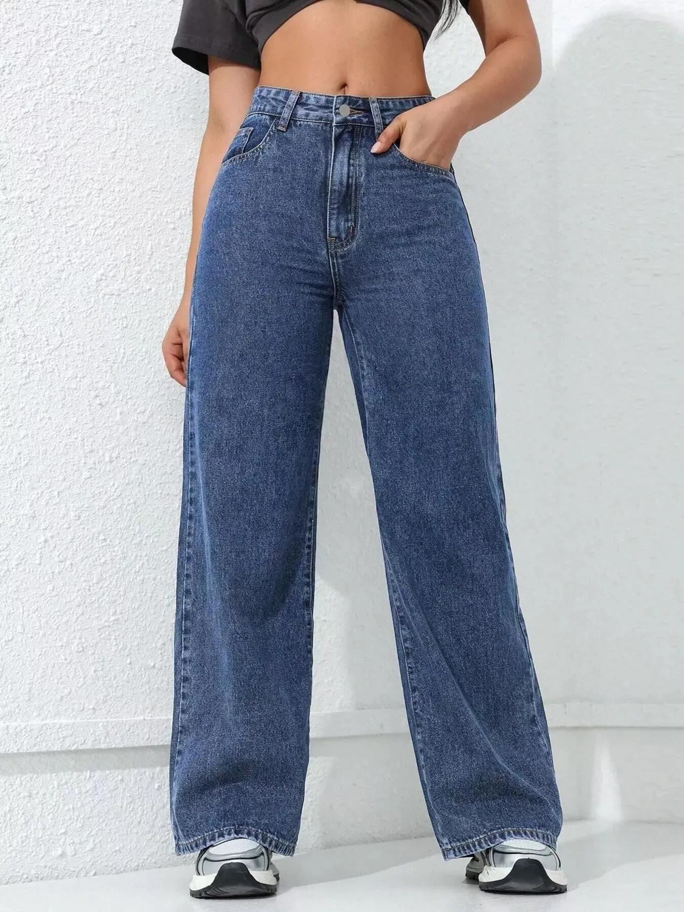 High-Waisted Wide Leg Jeans sold by Charming Charlie