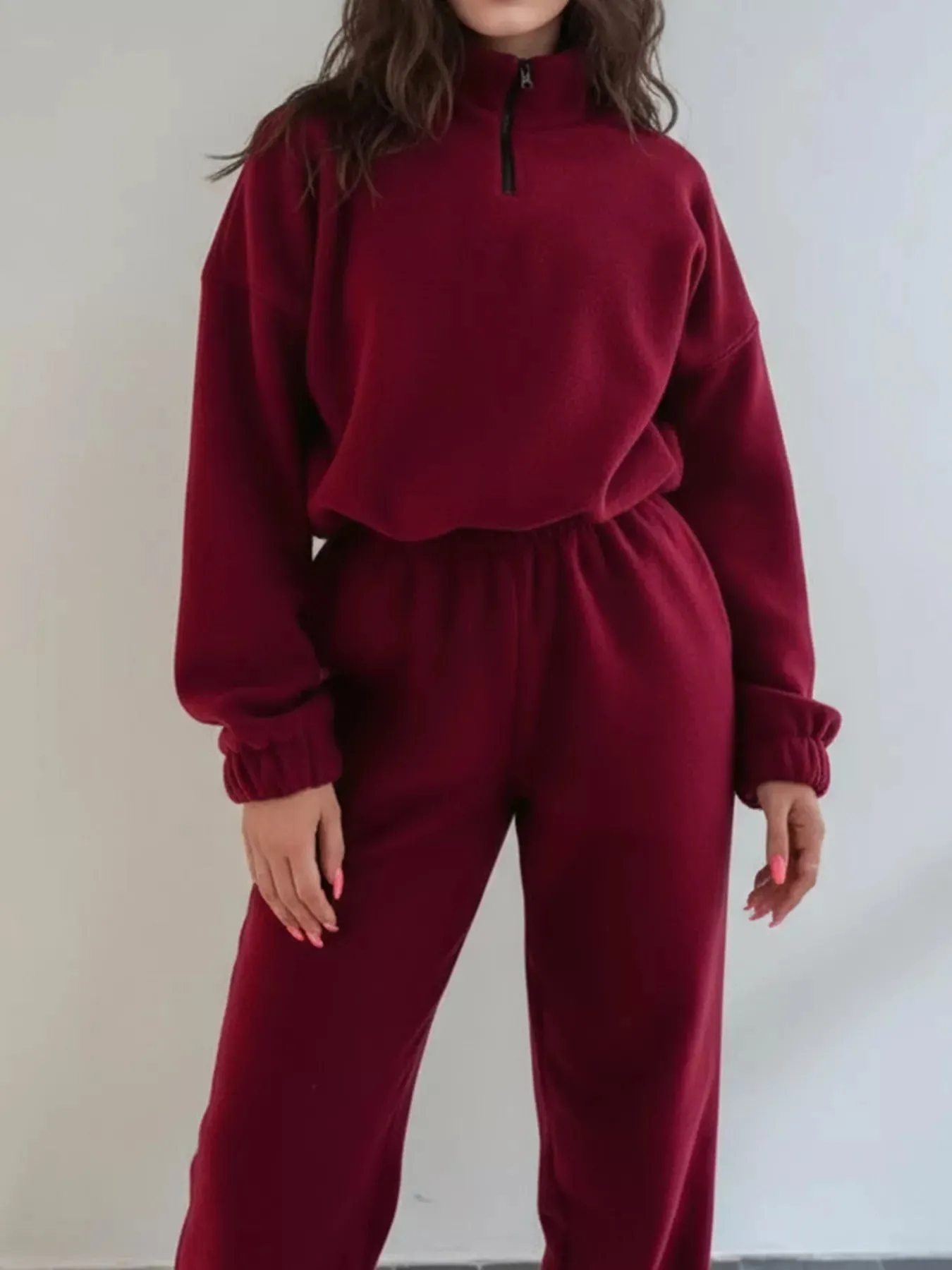 Quarter Zip Sweatshirt and Pants Set sold by Charming Charlie product image thumbnail 5