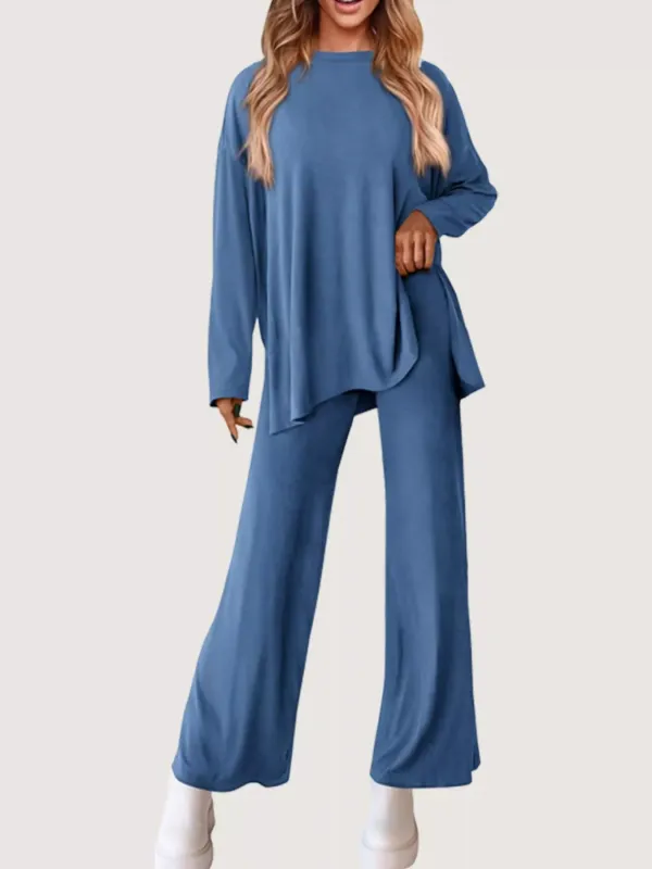 Casual Loose Long Sleeve Top and Wide Leg Pants Set sold by Charming Charlie