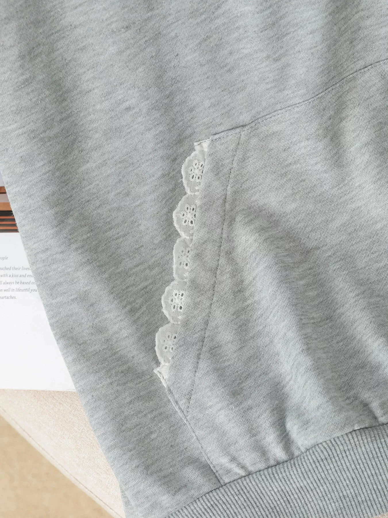 Bow Embroidered Long Sleeve Hoodie sold by Charming Charlie product image thumbnail 4