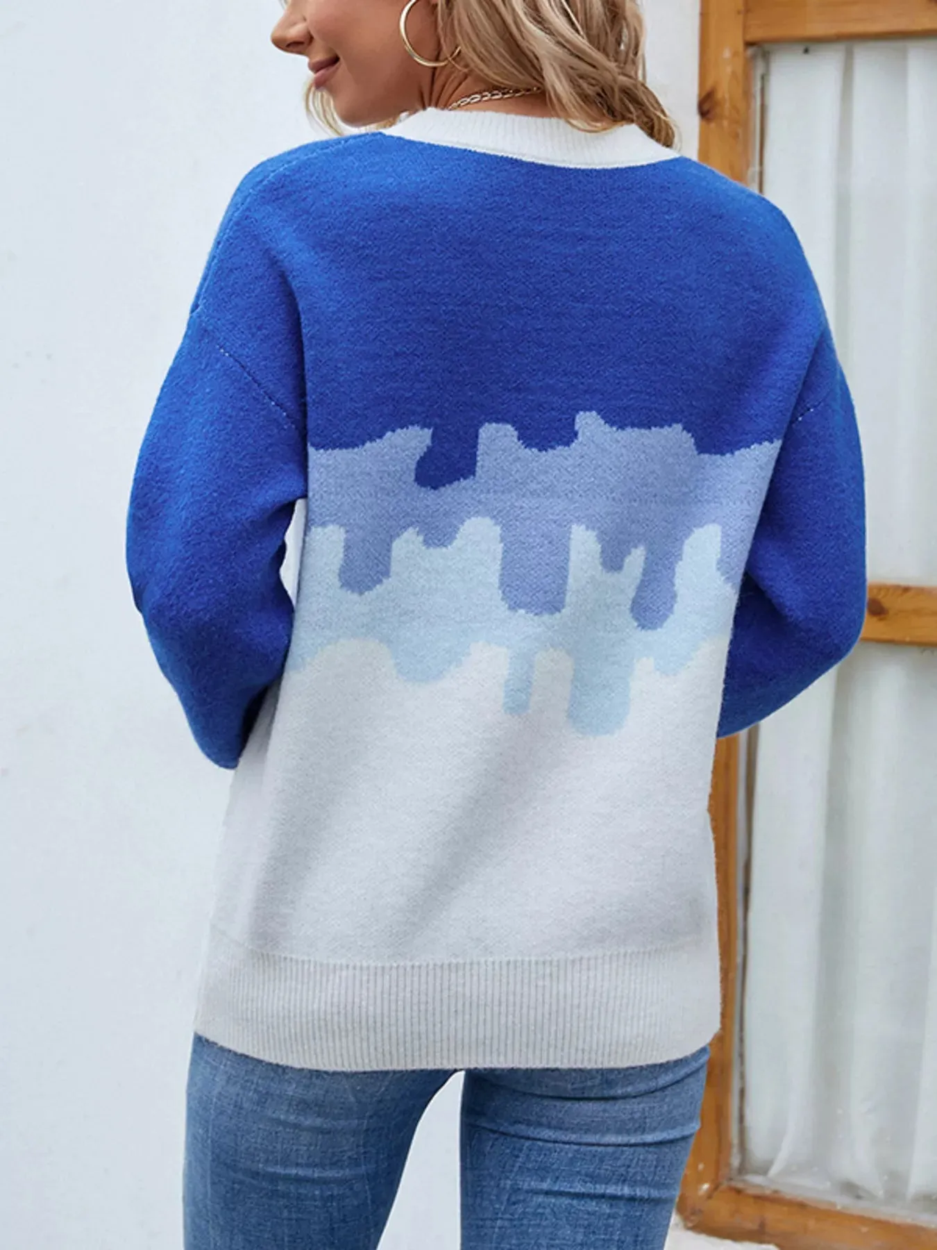 Contrast Round Neck Sweater sold by Charming Charlie product image thumbnail 3