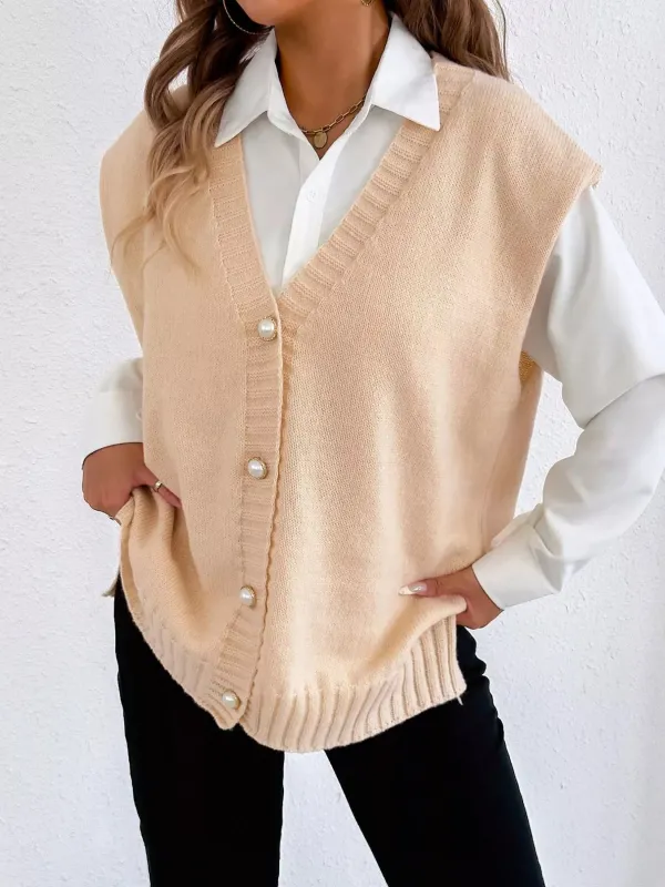 Button-Down Button Up Sweater Vest sold by Charming Charlie