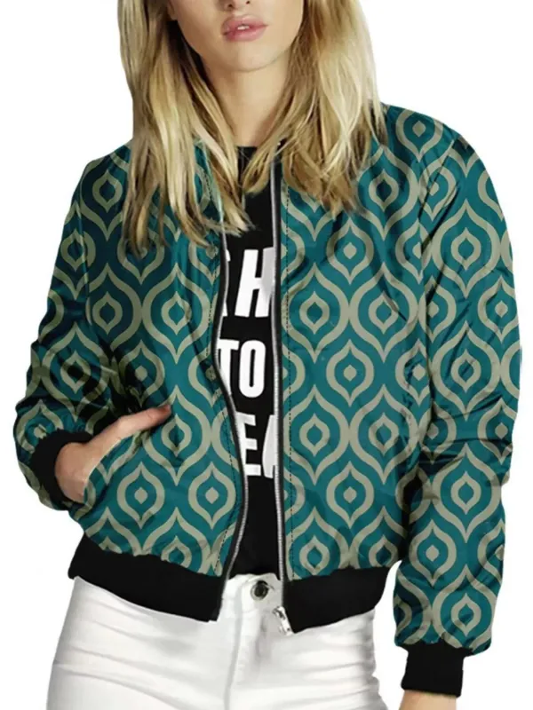 Zip Up Printed Jacket sold by Charming Charlie