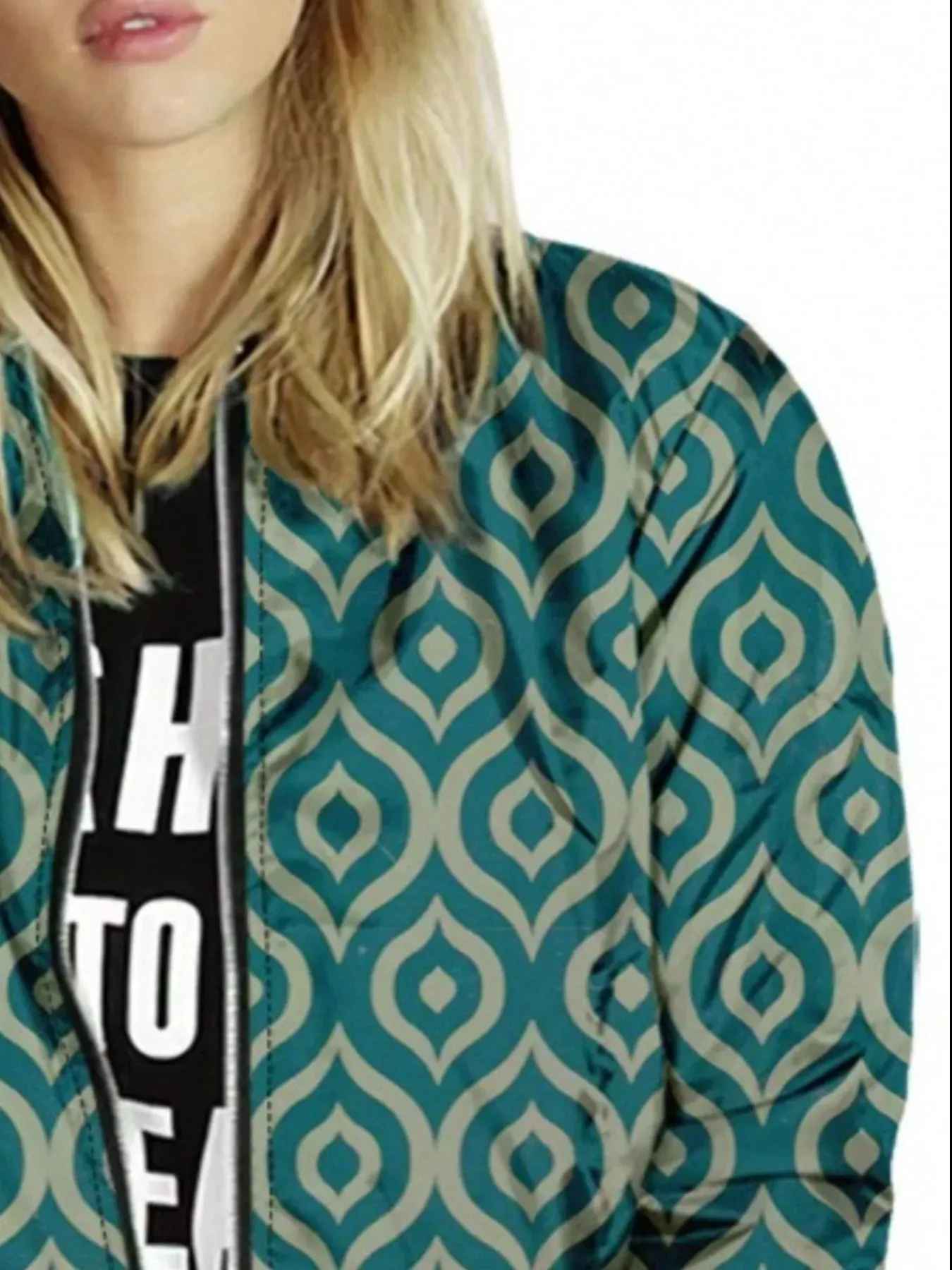 Zip Up Printed Jacket sold by Charming Charlie product image thumbnail 3