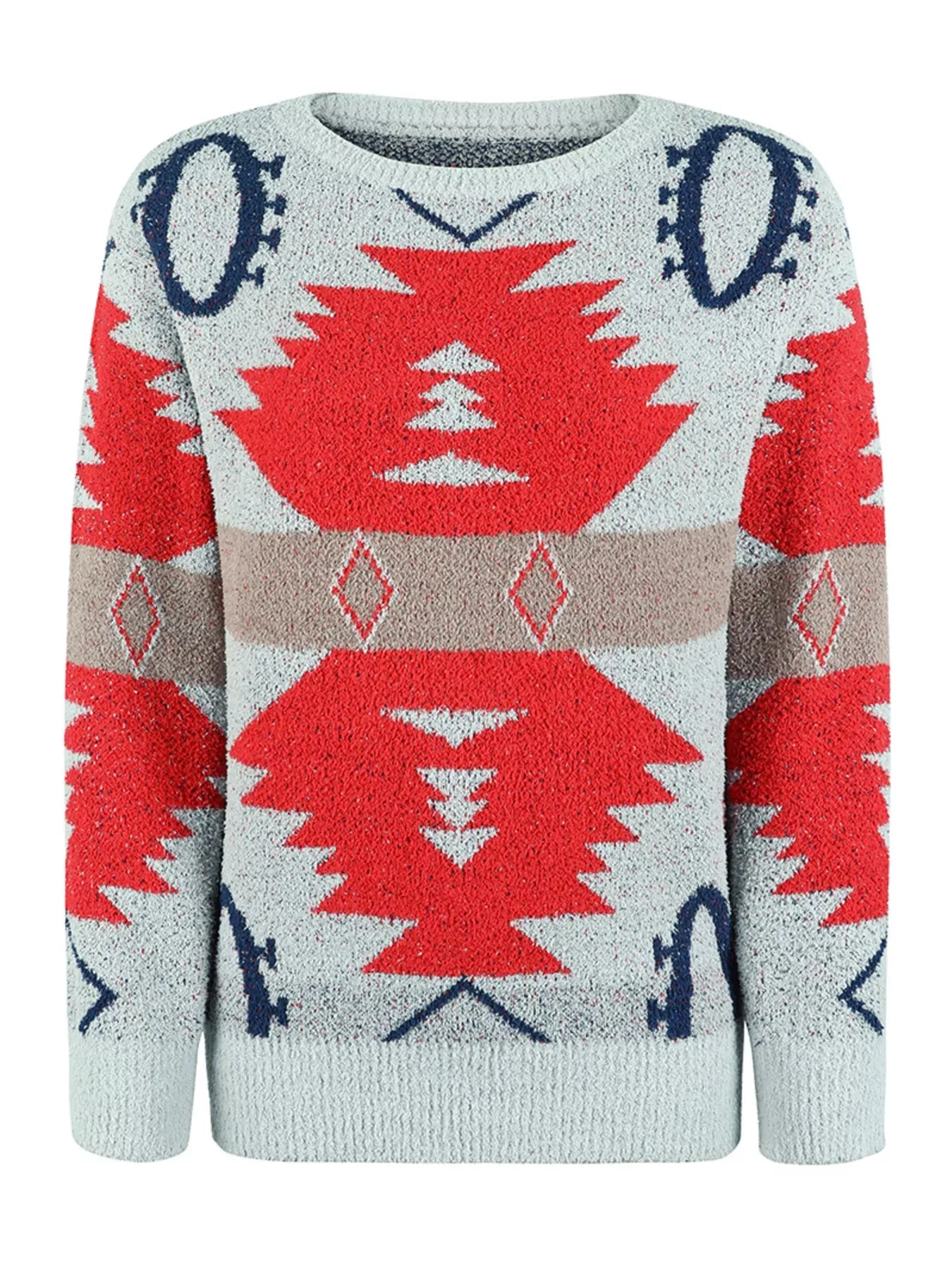 Geometric Round Neck Long Sleeve Sweater sold by Charming Charlie product image thumbnail 5