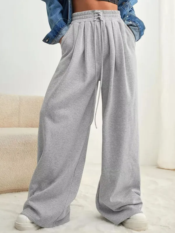 Drawstring Waist Wide Leg Pants sold by Charming Charlie