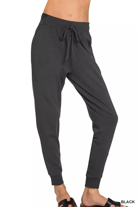Zenana Drawstring Cotton Joggers with Pockets sold by Charming Charlie