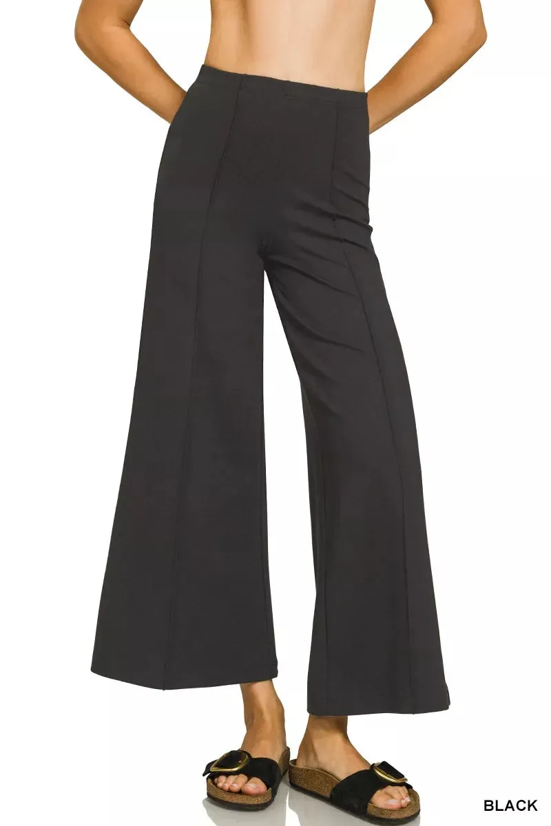 Zenana Heavy Ponte Elastic Waistband Pintuck Pants sold by Charming Charlie