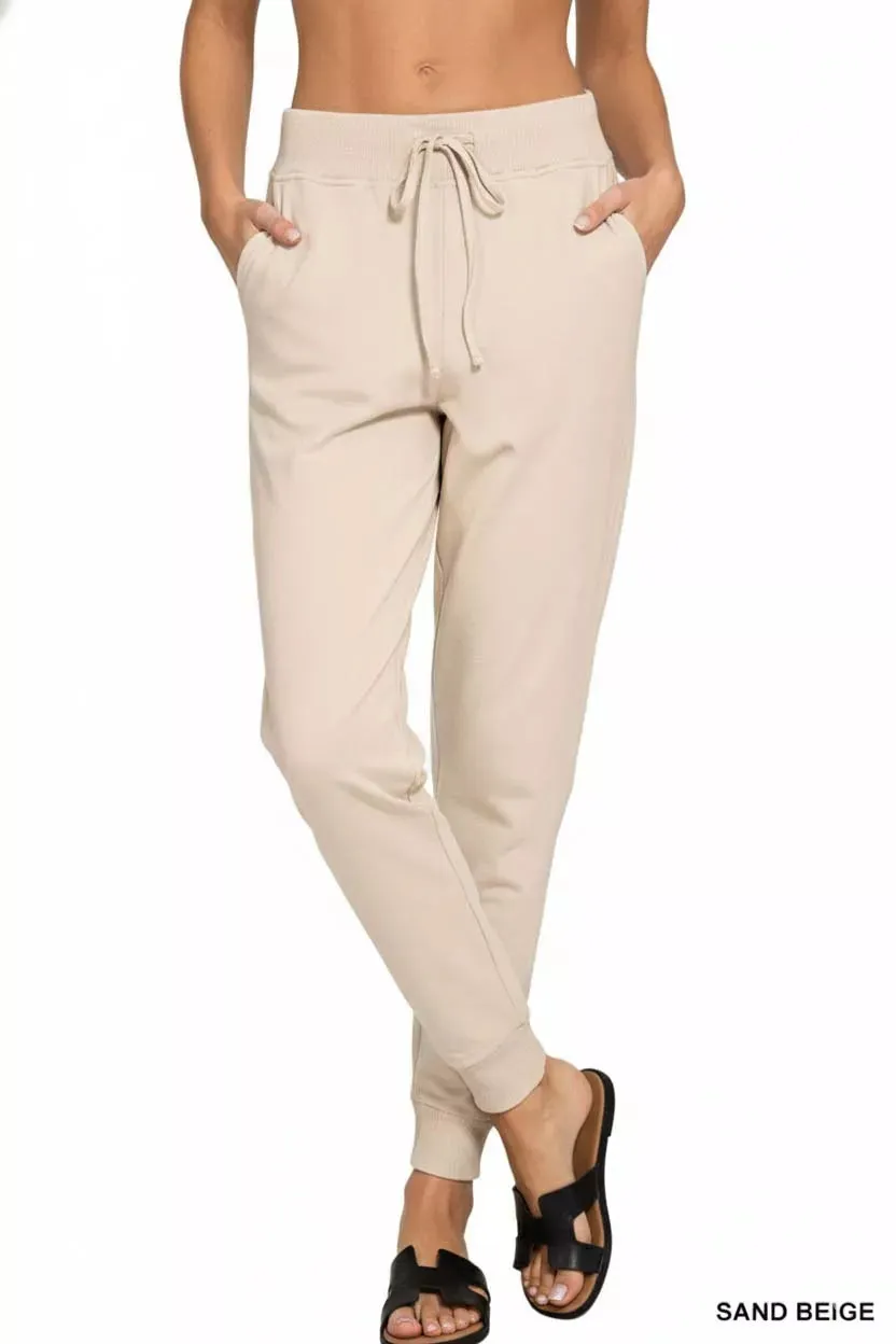 Zenana Drawstring Cotton Joggers with Pockets sold by Charming Charlie product image thumbnail 2